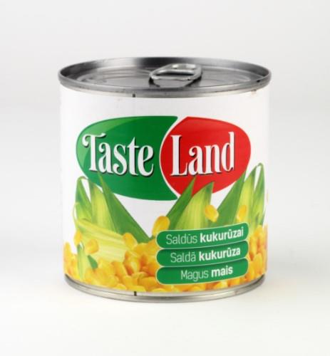 Canned maize TASTE LAND, 400 g / 220 g