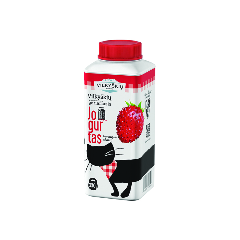 Drinking yogurt, strawberry flavor, 2% fat, 33  ml, tetratop