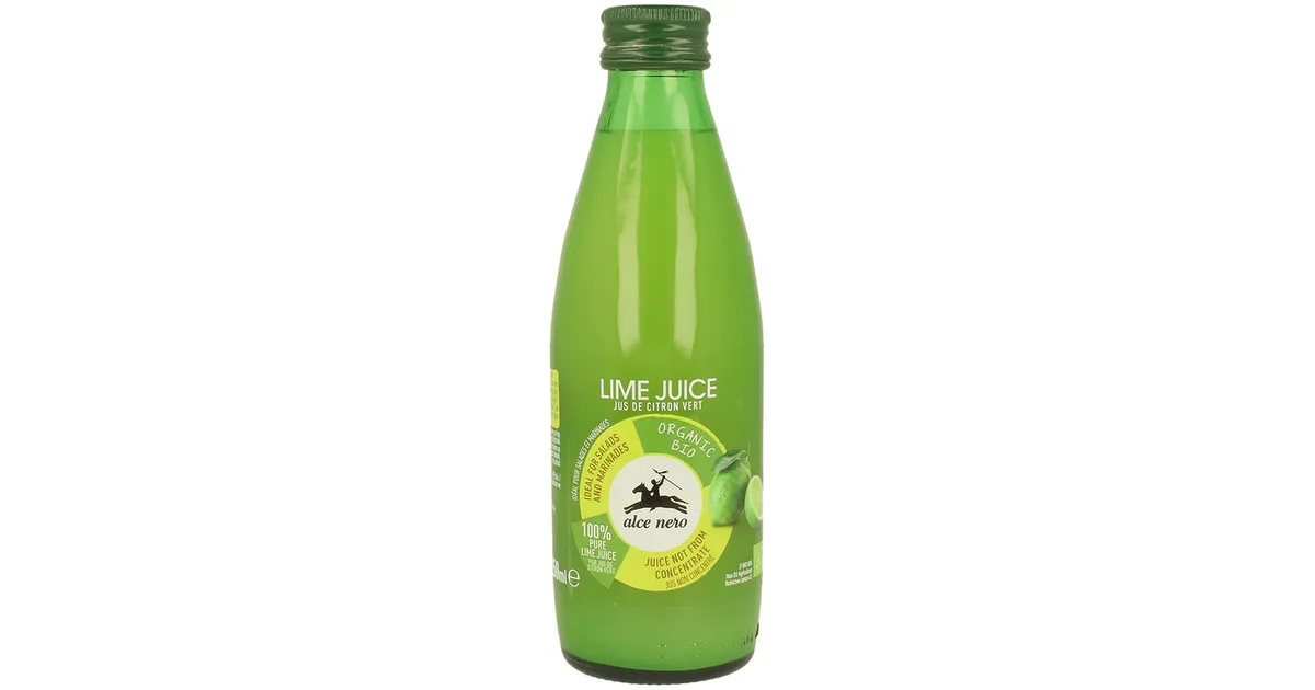 Organic green lemon juice