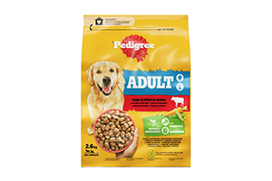 Sausas šunų ėdalas su jautiena ir daržovėmis PEDIGREE 2.6kg