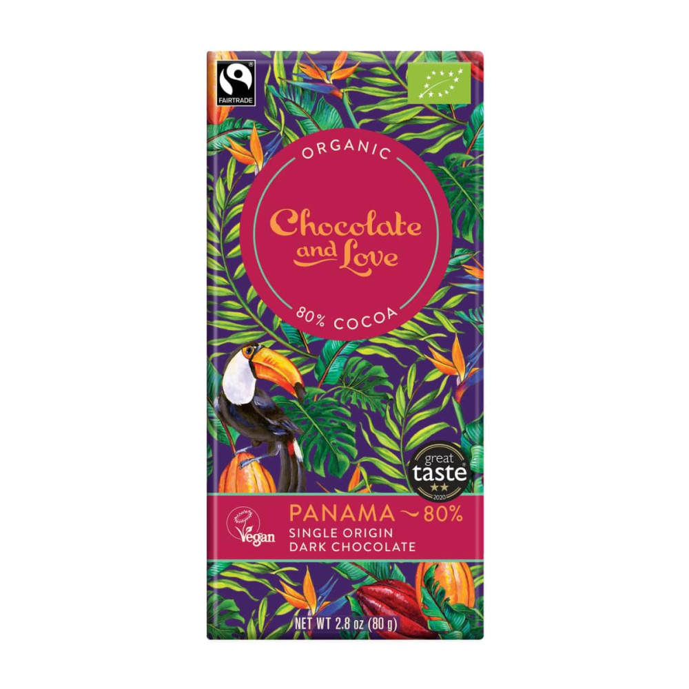 Juodasis šokoladas PANAMA, 80 %, ekologiškas