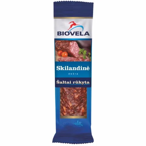 Cold smoked sausage BIOVELA, Skilandinė, the highest type, 330 g