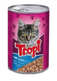 Complete cat food with fish TROPI, 830g