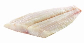 Black halibut fillet, skinless, 400 - 800 g, glazed, added water, 5 kg