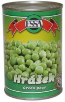 Canned green peas, 400g/240g