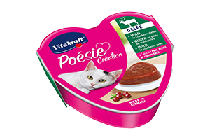 Kačių maistas drebučiuose su žvėriena ir spanguolėmis VITAKRAFT POESIE 85 g