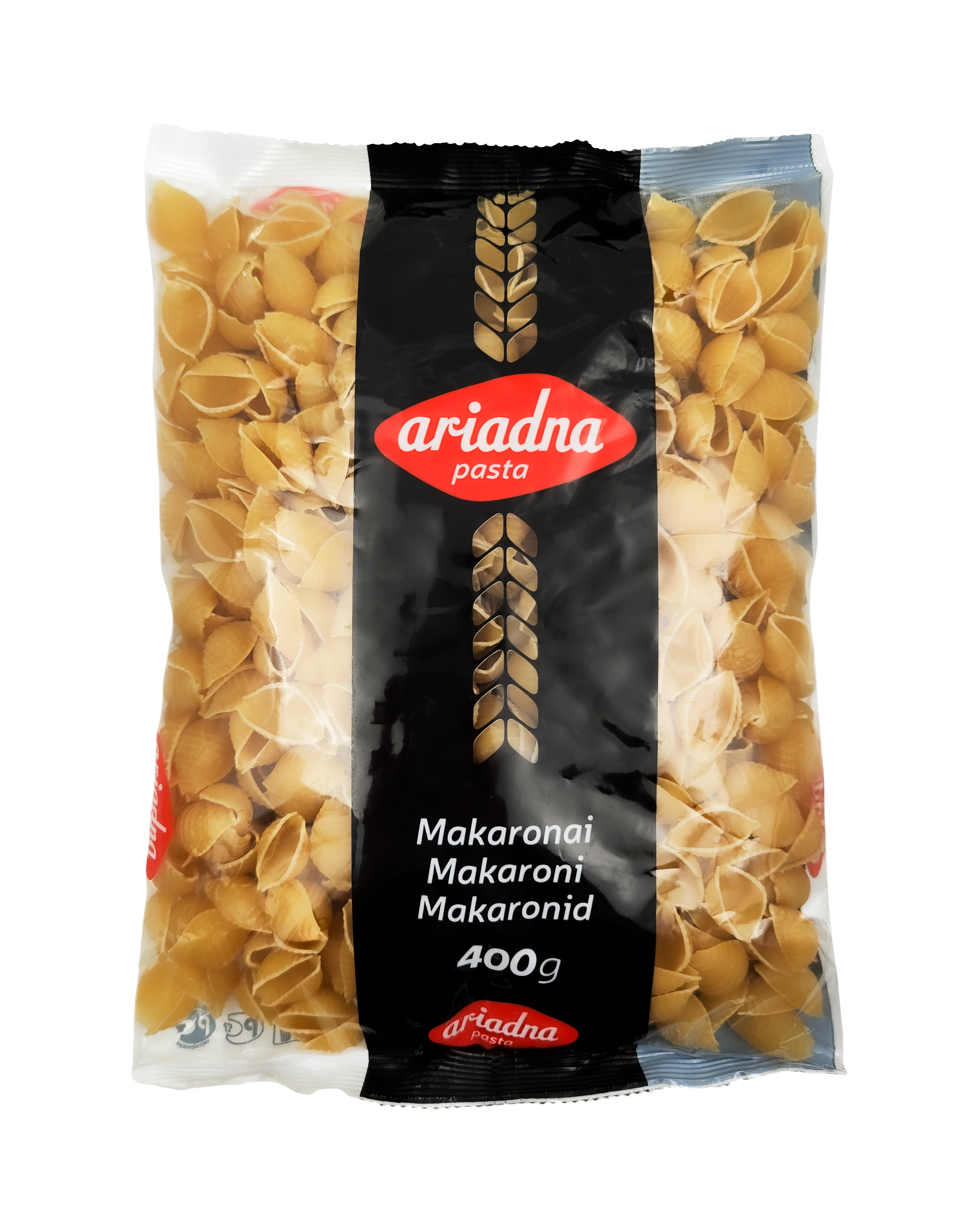 Pasta ARIADNA, conchiglie rigate, 400 g