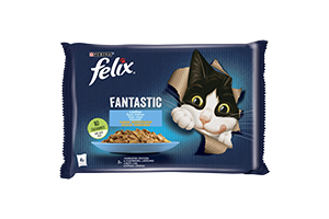 Kačių ėdalas žuvis drebučiuose FELIX FANTASTIC 4x85g