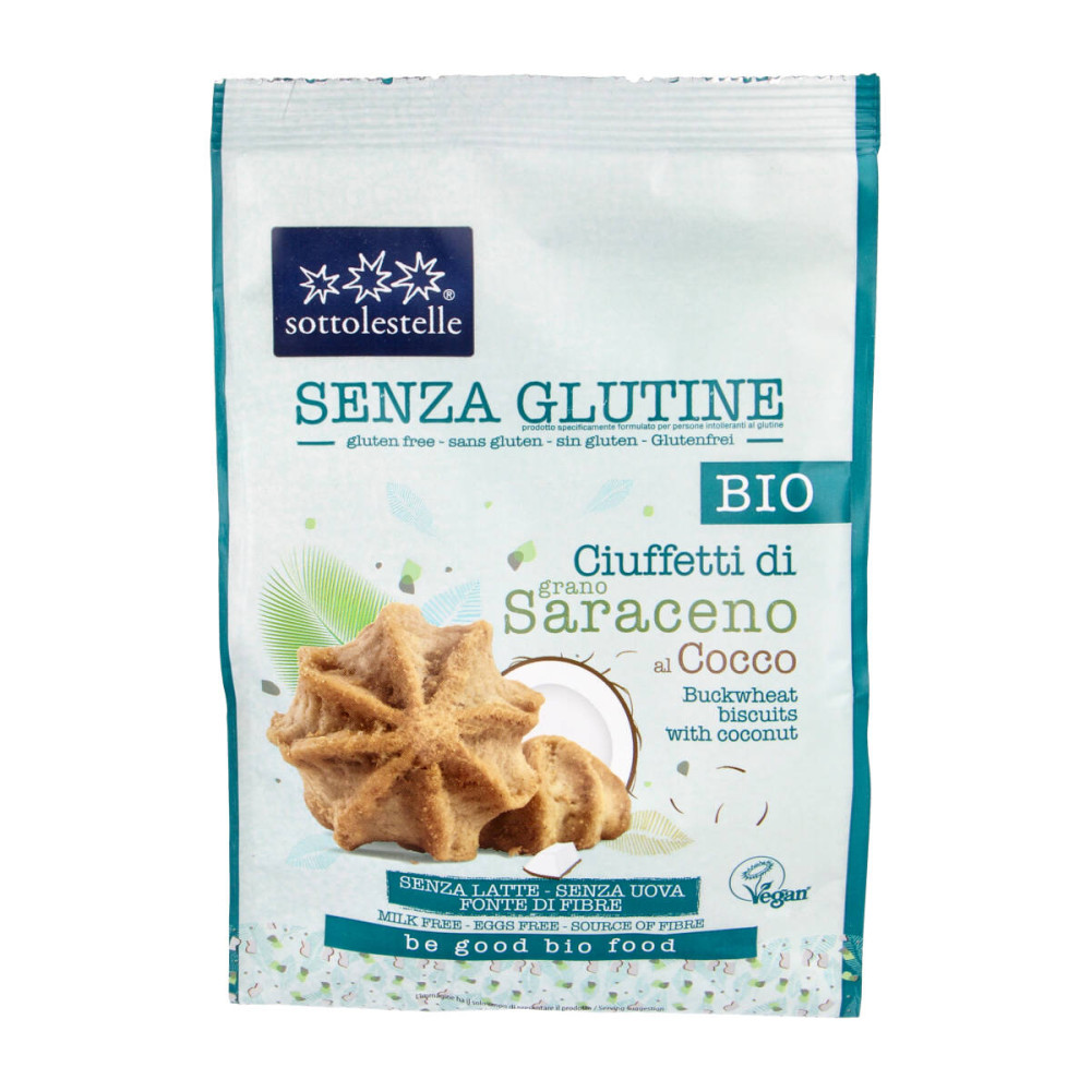 CIUFFETI gluten-free organic buckwheat flour cookies with coconut