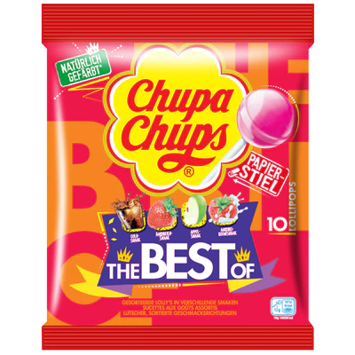Lollipops CHUPA CHUPS, The Best Of, various flavors, 10 pcs, 120 g