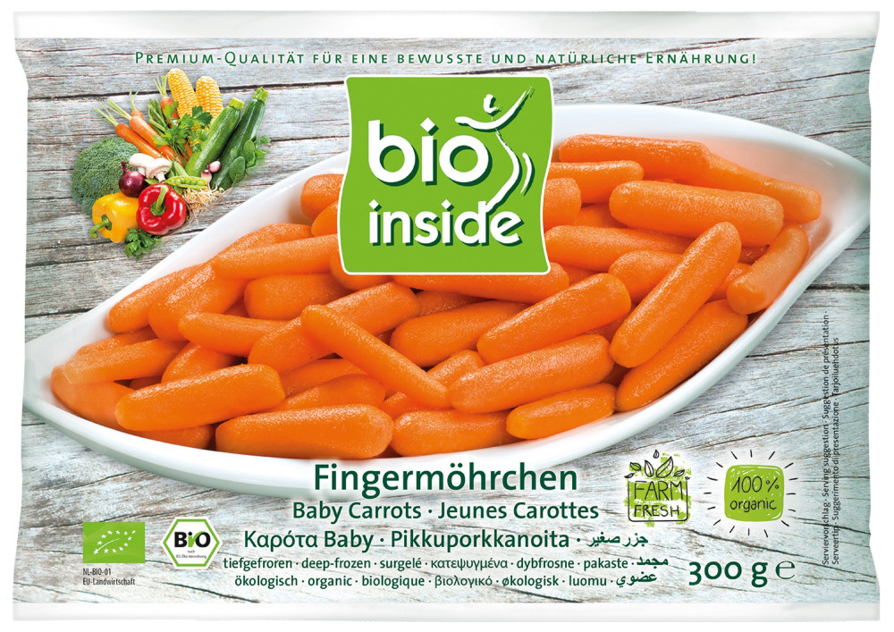 Carrots, frozen, organic