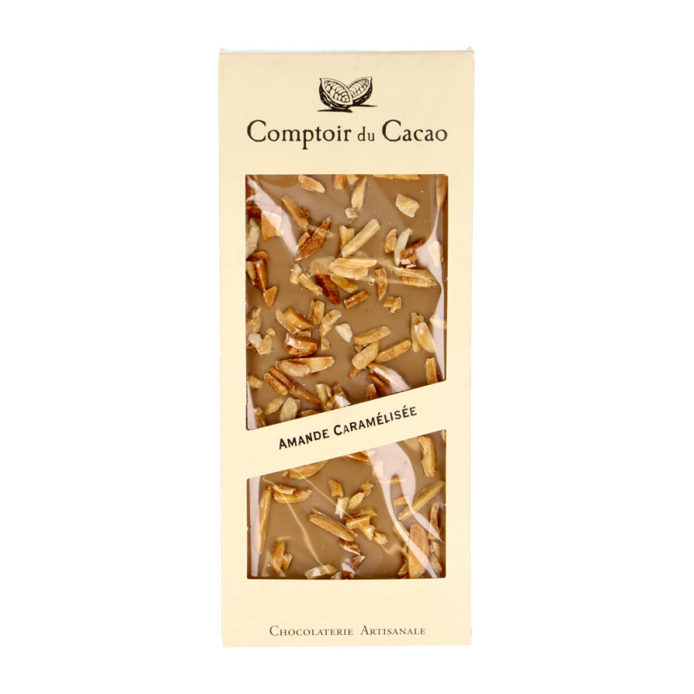 Baltasis šokoladas su karamelizuotais migdolų riešutais