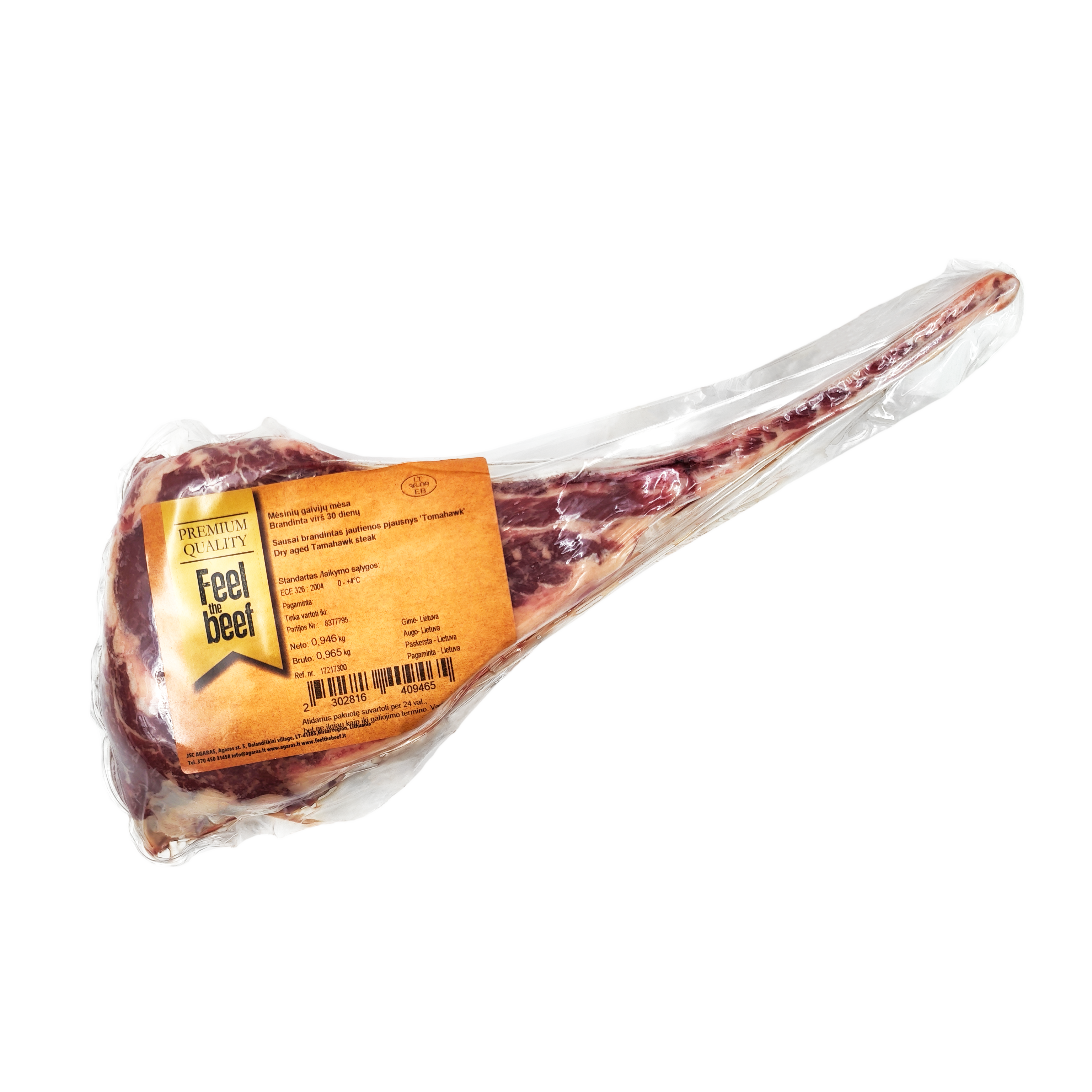 Dry matured beef steak Tomahawk, ~1 kg