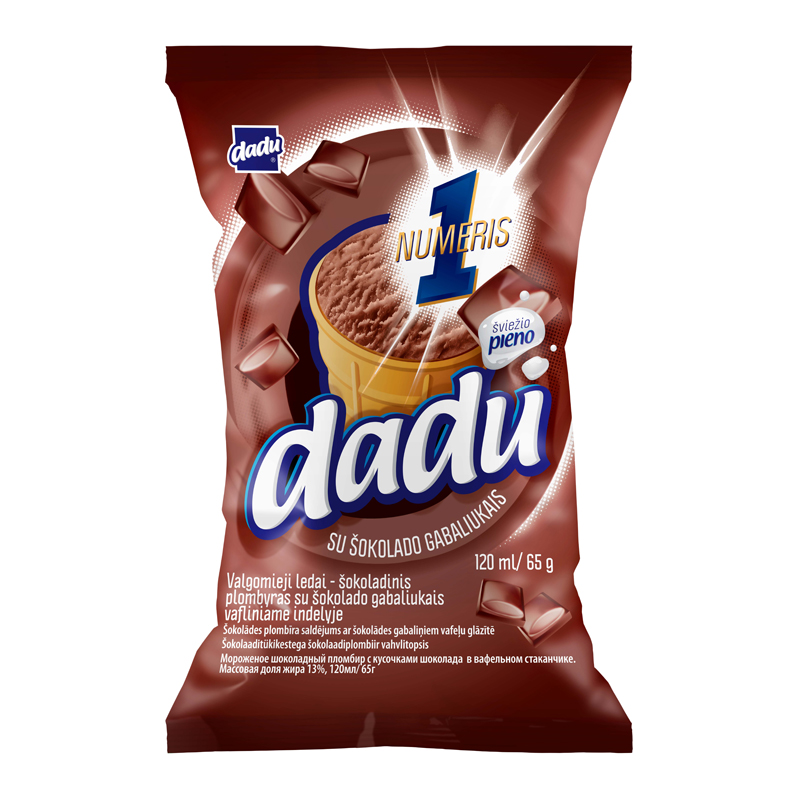 Šokoladinis plombyras DADU, 120 ml / 65 g