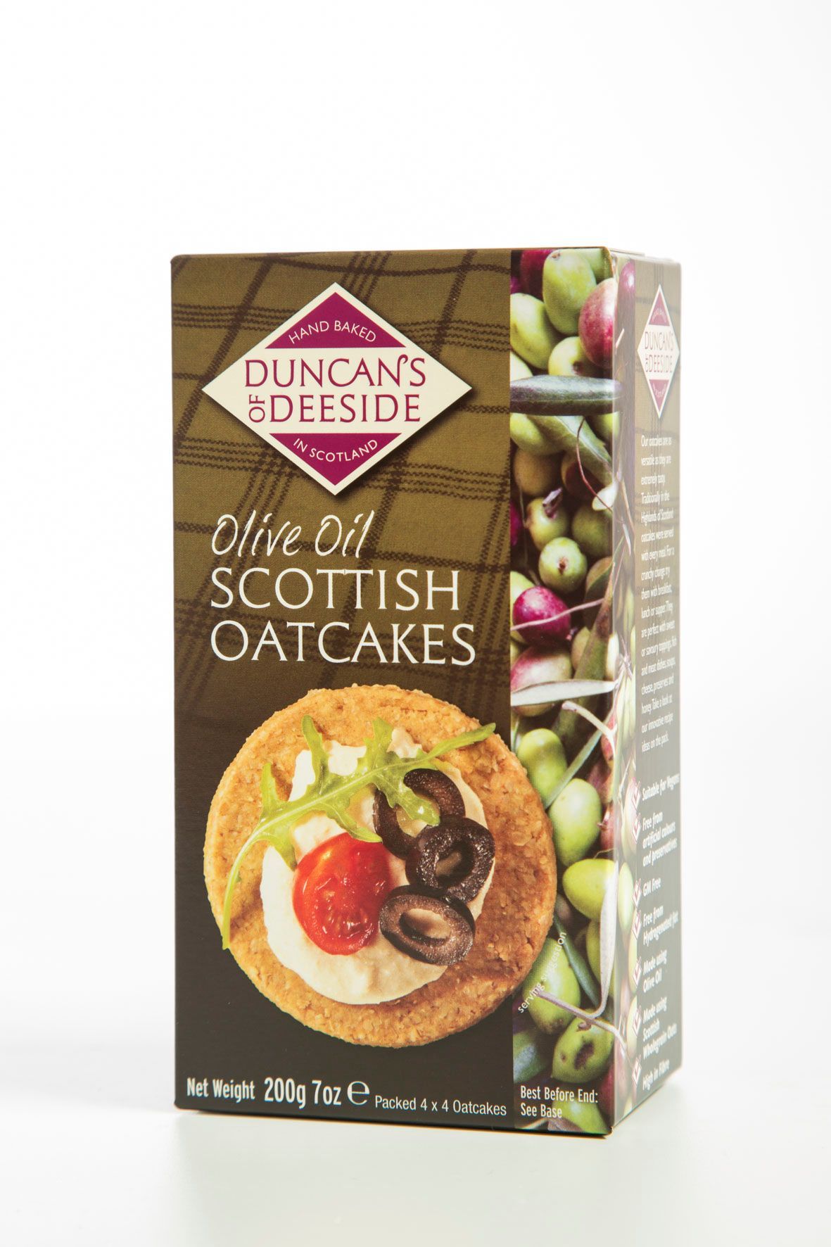 Oatcakes DUNCAN'S OF DEESIDE with olive oil, 200 g