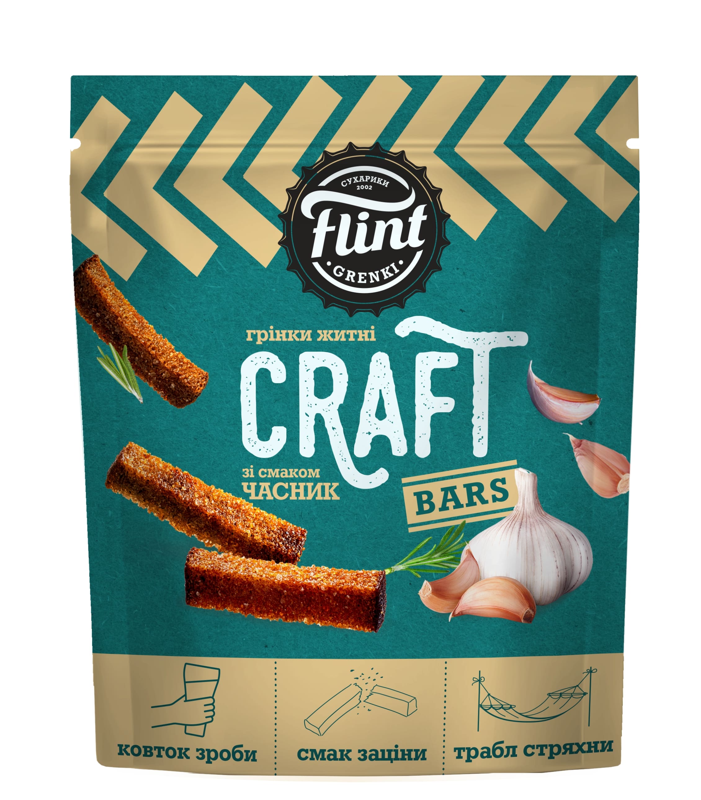 Breadcrumbs FLINT, Craft, garlic flavor, 90 g