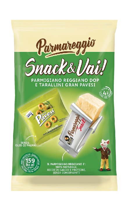 Kietojo PARMIGIANO sūrio PARMIGIANO REGGIANO SKVN (rieb. 30 %) ir sausainių Tarallini užkandis, 37 g