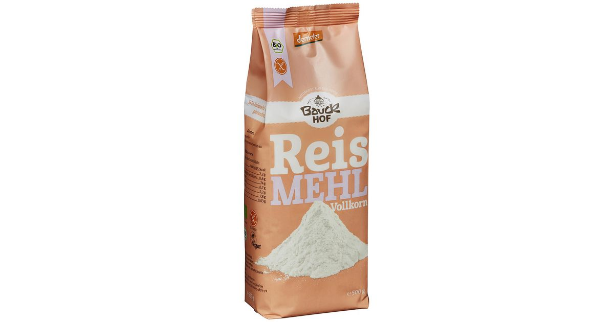 Ryžių miltai, pilno grūdo, biodinaminiai