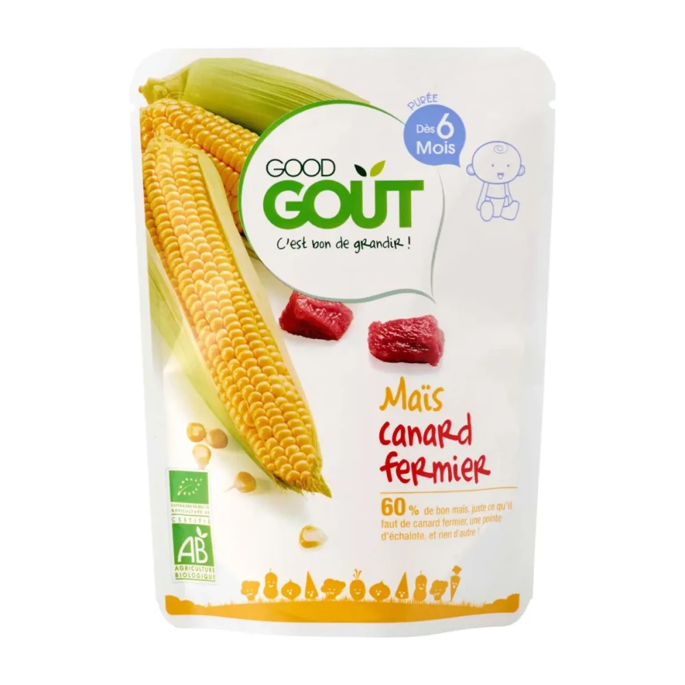 Corn and duck stew, suitable from 6 months, organic