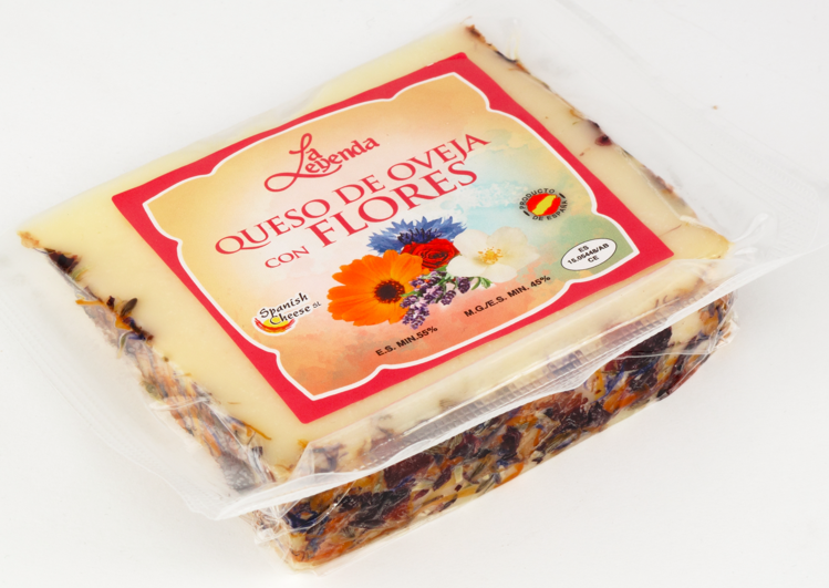 Hard  sheep milk cheese with flowers LA LEYENDA, 5 months., 150g