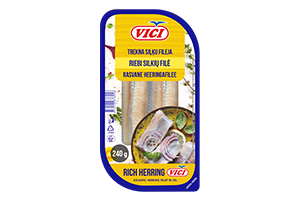 Riebi sūdyta silkių filė aliejuje, 240 g