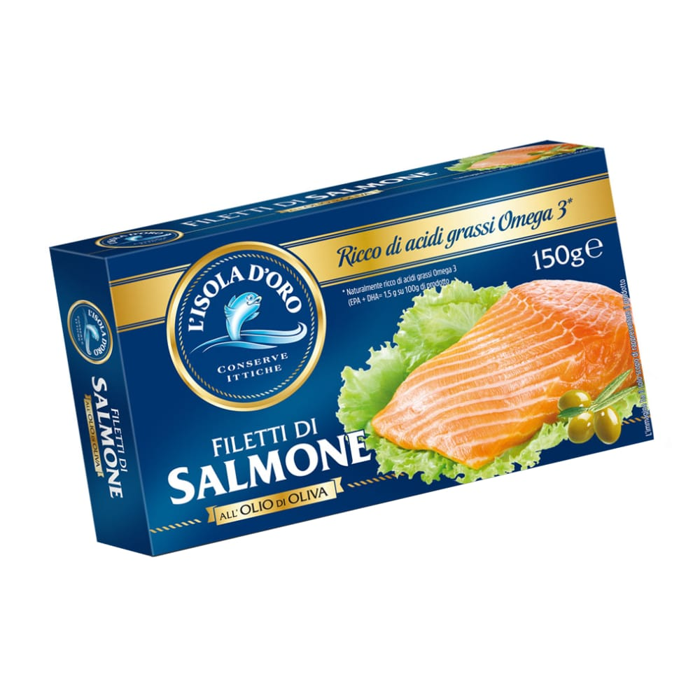 Lašišos filė alyvuogių aliejuje L’ISOLA D'ORO