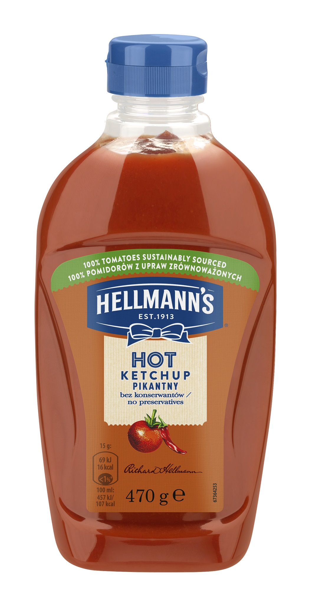 Ketchup, HELLMANNS, spicy, 470g
