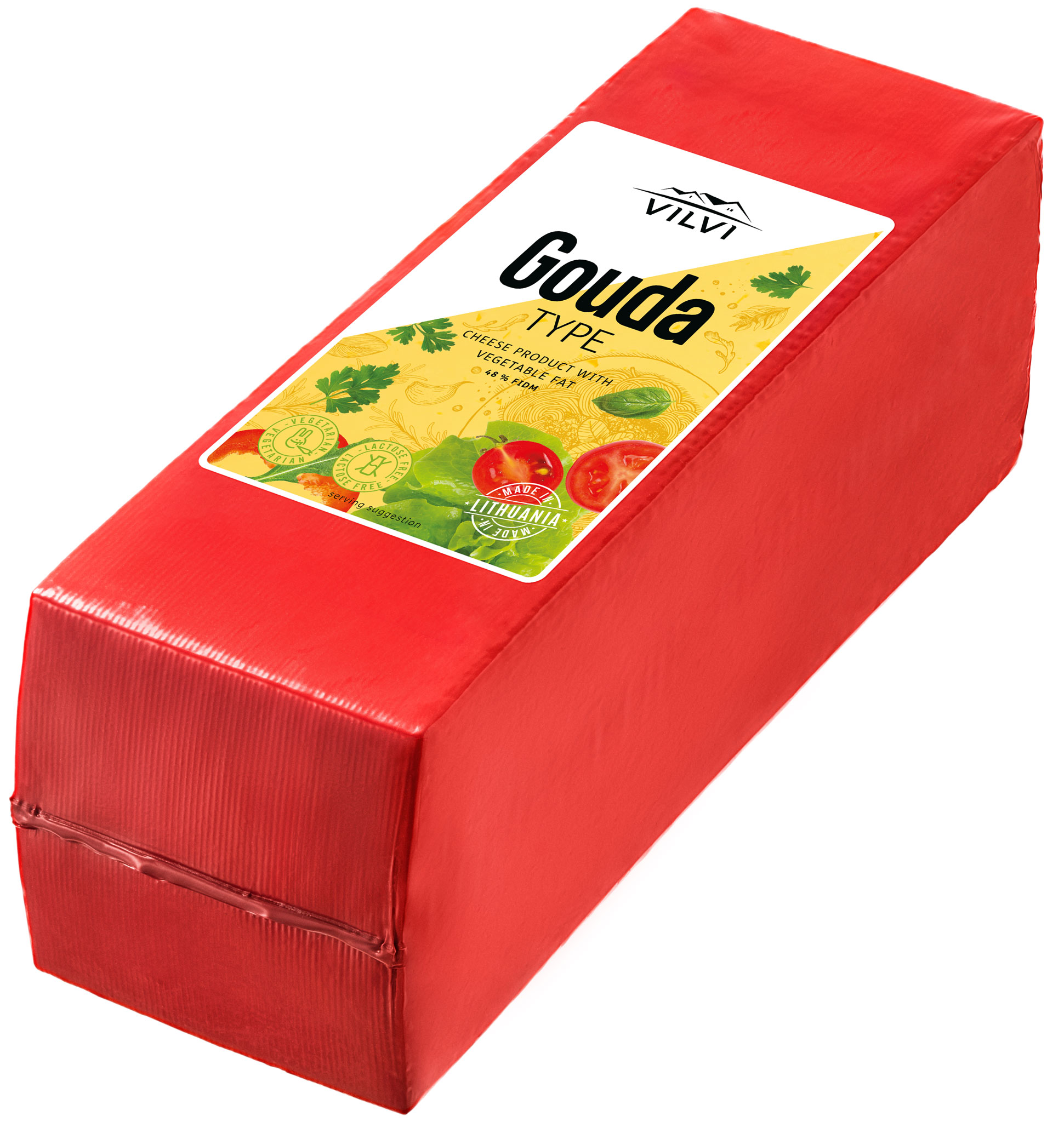 Cheese with vegetable fat Gouda,48 %, RSM,  ~3,5kg