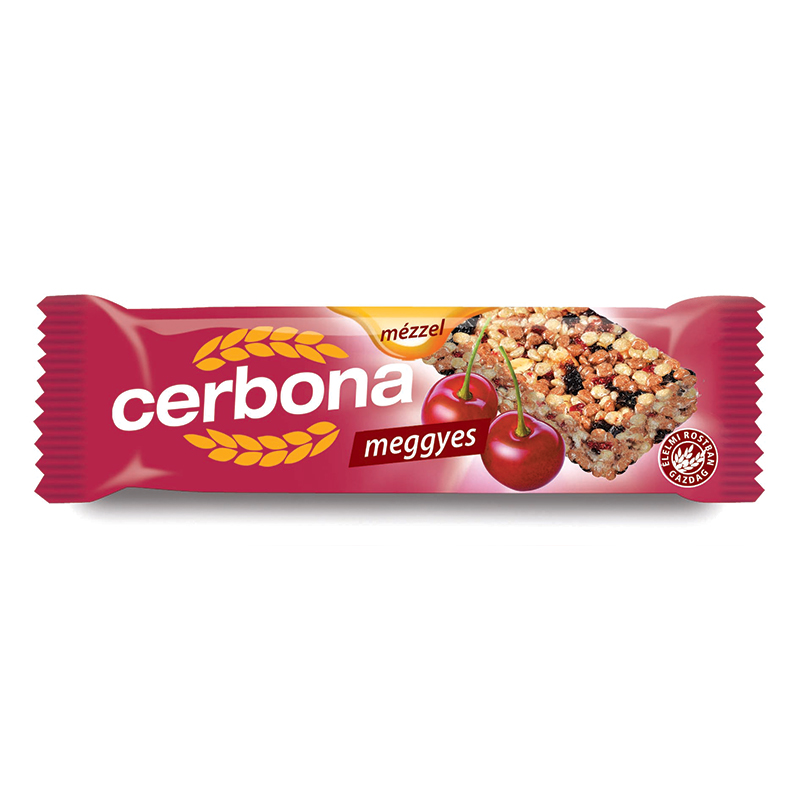 Dribsnių batonėlis CERBONA Sour cherry, 20 g