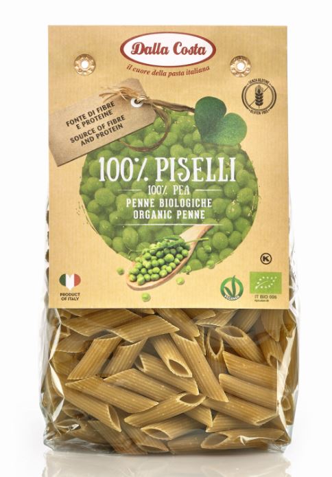 Organic pea pasta DALLA COSTA Penne, 250 g LT-EKO-001