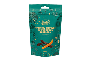 Apelsinų žievelės su juoduoju šokoladu (55 %) 100g