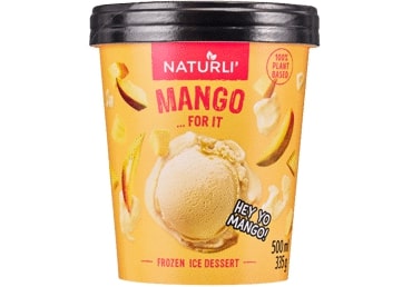 Naturli Oat icecream with mango, 500ml/335g