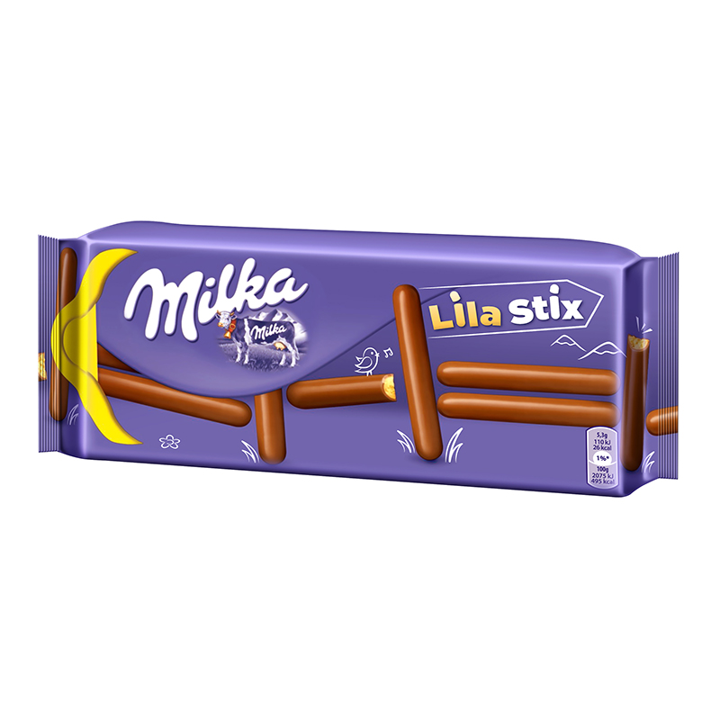 Lazdelės MILKA Choco Lila Stix, 112 g
